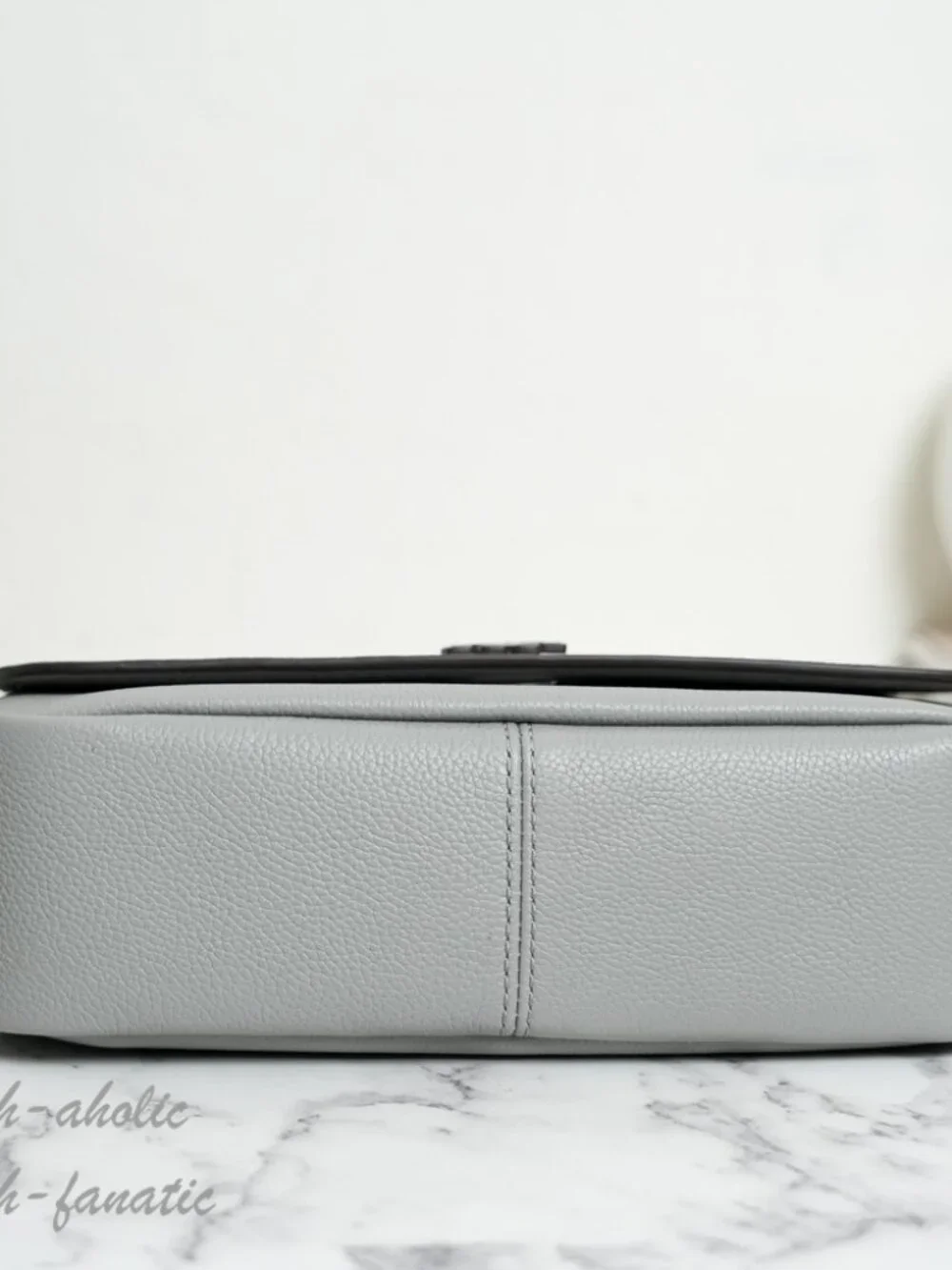 Tory Burch Thea Pebbled Leather Flap Crossbody Shoulder Bag in Misty Cloud NWT